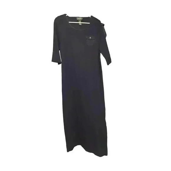 Lauren Ralph Lauren Navy Blue Maxi Dress, Large - Picture 1 of 3